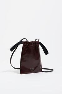 Bolso mini piel casta&ntilde;a