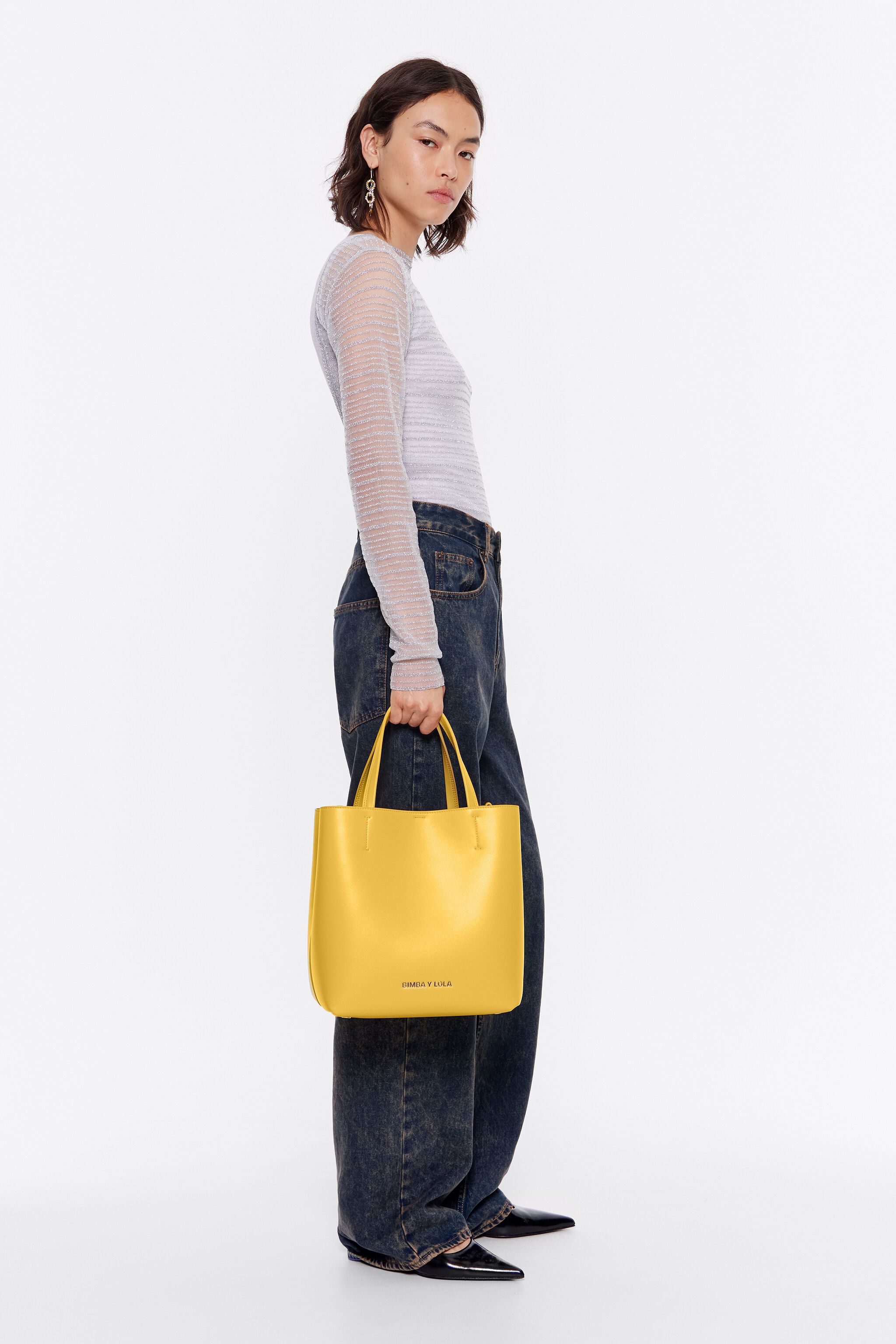 Bolso Chihuahua grande piel amarillo