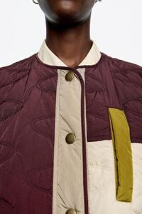 Cazadora acolchada patchwork multicolor