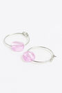 Pendientes pequeños aro cristal rosa Pendientes pequeños aro cristal rosa