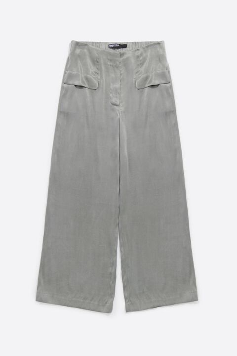 Pantalón fluido gris Pantalón fluido gris