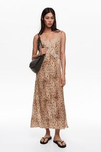 Vestido plisado encaje watercolor Dots