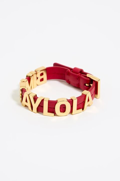 Pulsera logo piel roja Pulsera logo piel roja