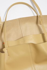 Bolso shopper maxi piel avena