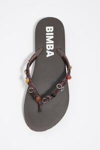 Chancla flip flop marr&oacute;n