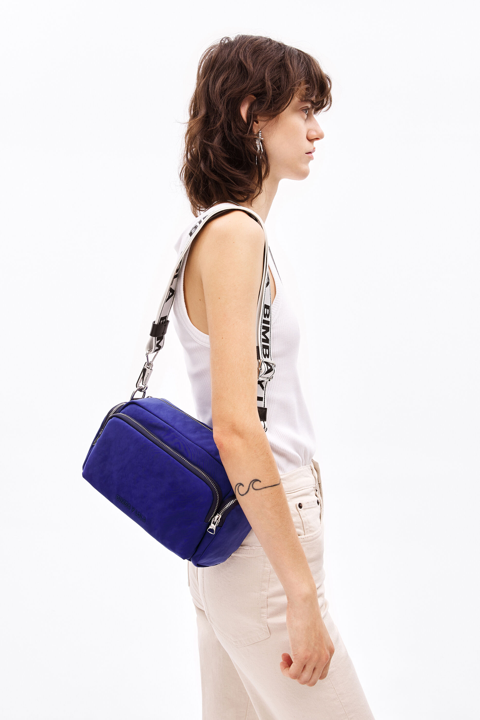 Bolso bandolera M nylon tinta