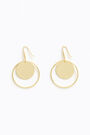 Pendientes aro placa dorada Pendientes aro placa dorada