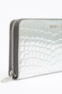 Billetera libro croco plata Billetera libro croco plata