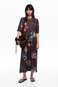 Vestido midi tejido arrugado Seabed antracita