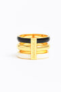 Anillo ancho tres bandas esmaltadas Anillo ancho tres bandas esmaltadas