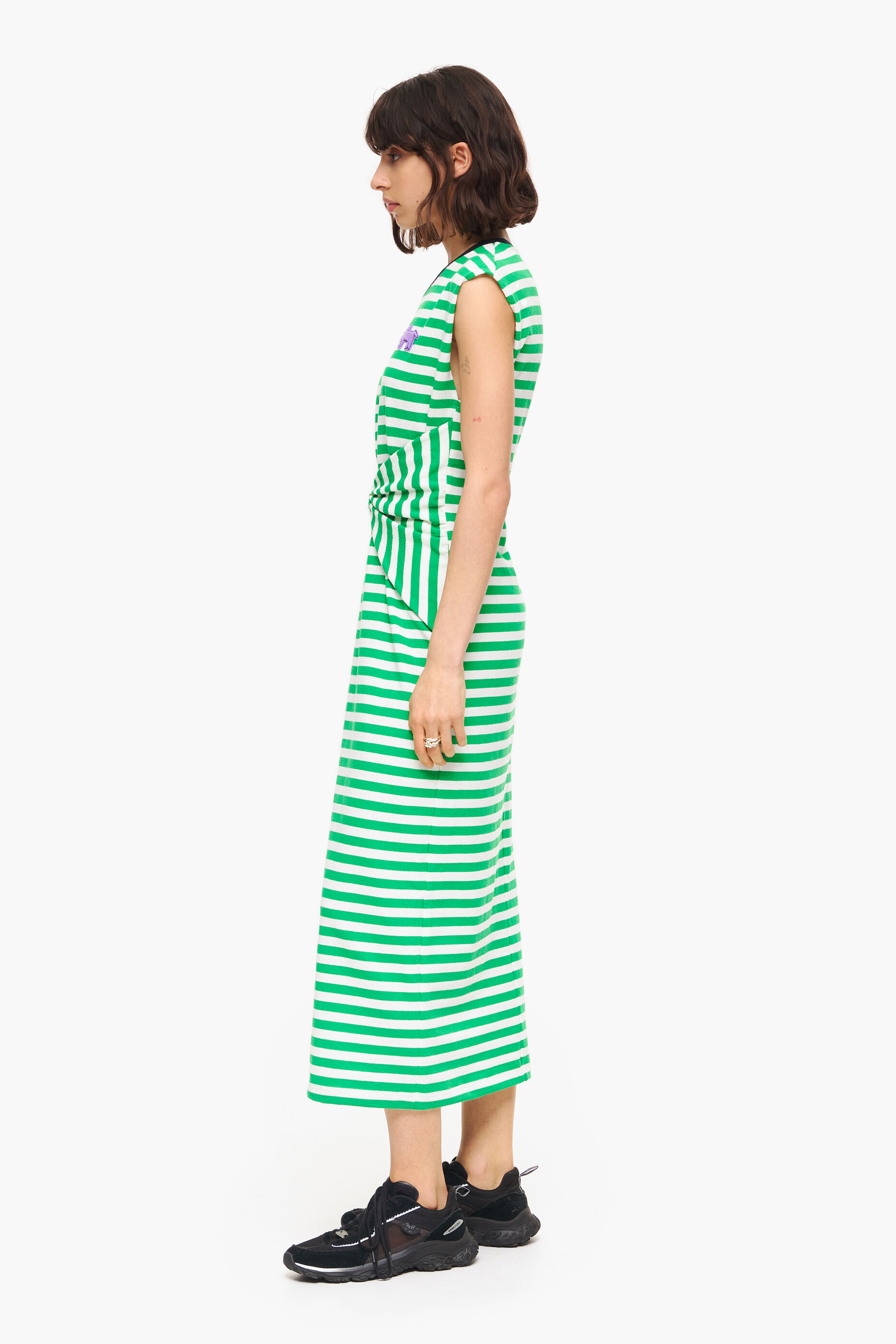 Vestido midi sales rayas