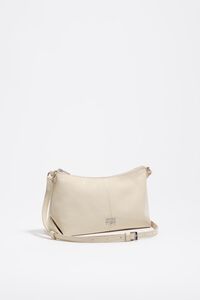 Bolso bandolera mini piel marfil