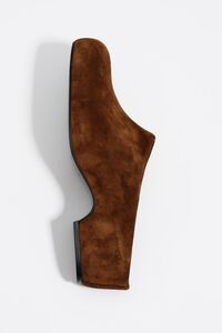 Zueco serraje marr&oacute;n