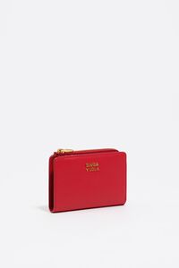 Cartera piel rojo