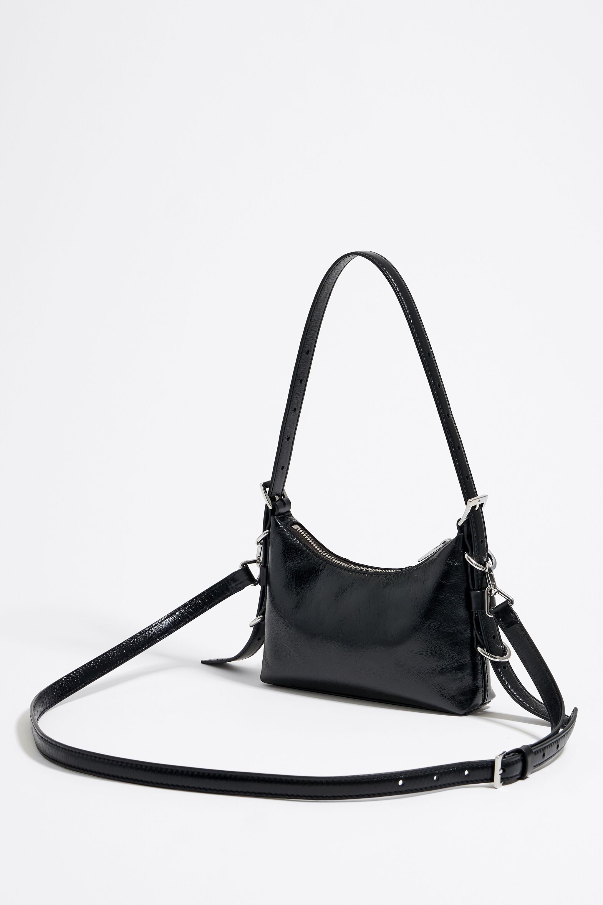 Bolso hobo Pocket mini piel negro