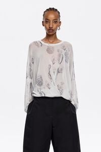 Jersey lúrex Cactus Lápiz blanco