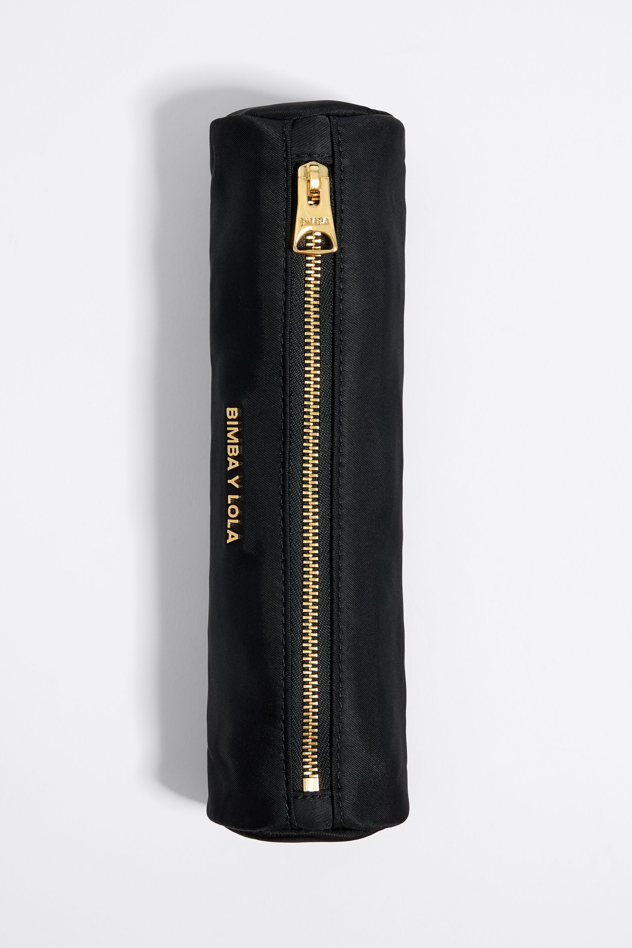 Neceser estuche cilindrico nylon negro