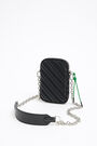 Minibolso móvil trenzado negro Minibolso móvil trenzado negro