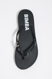 Chancla flip flop piercings negra