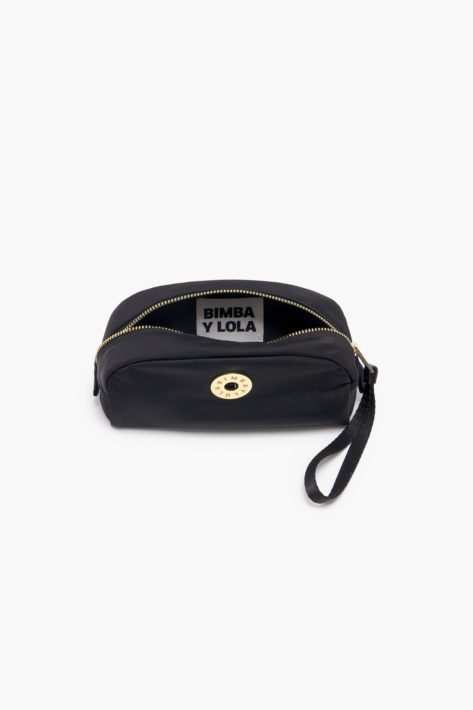 Neceser media luna S nylon negro