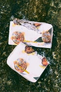 Tarjetero-monedero Lemons marfil