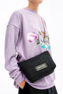 Bolso bandolera S trenzado negro Bolso bandolera S trenzado negro