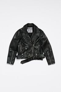 Cazadora biker piel negra