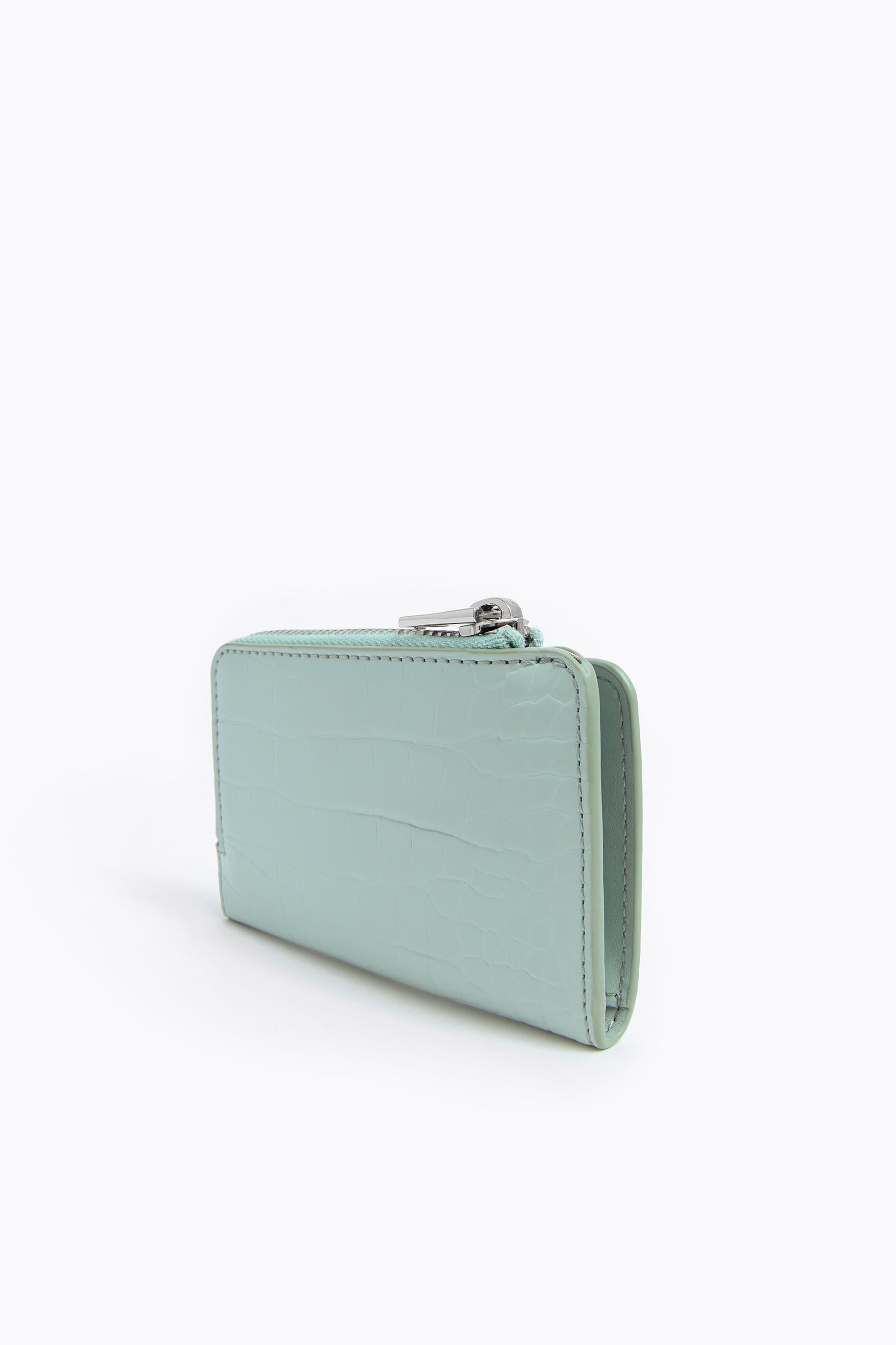 Monedero rectangular azul hielo