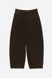 BARREL - Pantal&oacute;n denim cintura ajustable marr&oacute;n oscuro