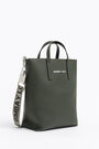 Bolso shopper vertical L piel verde Bolso shopper vertical L piel verde