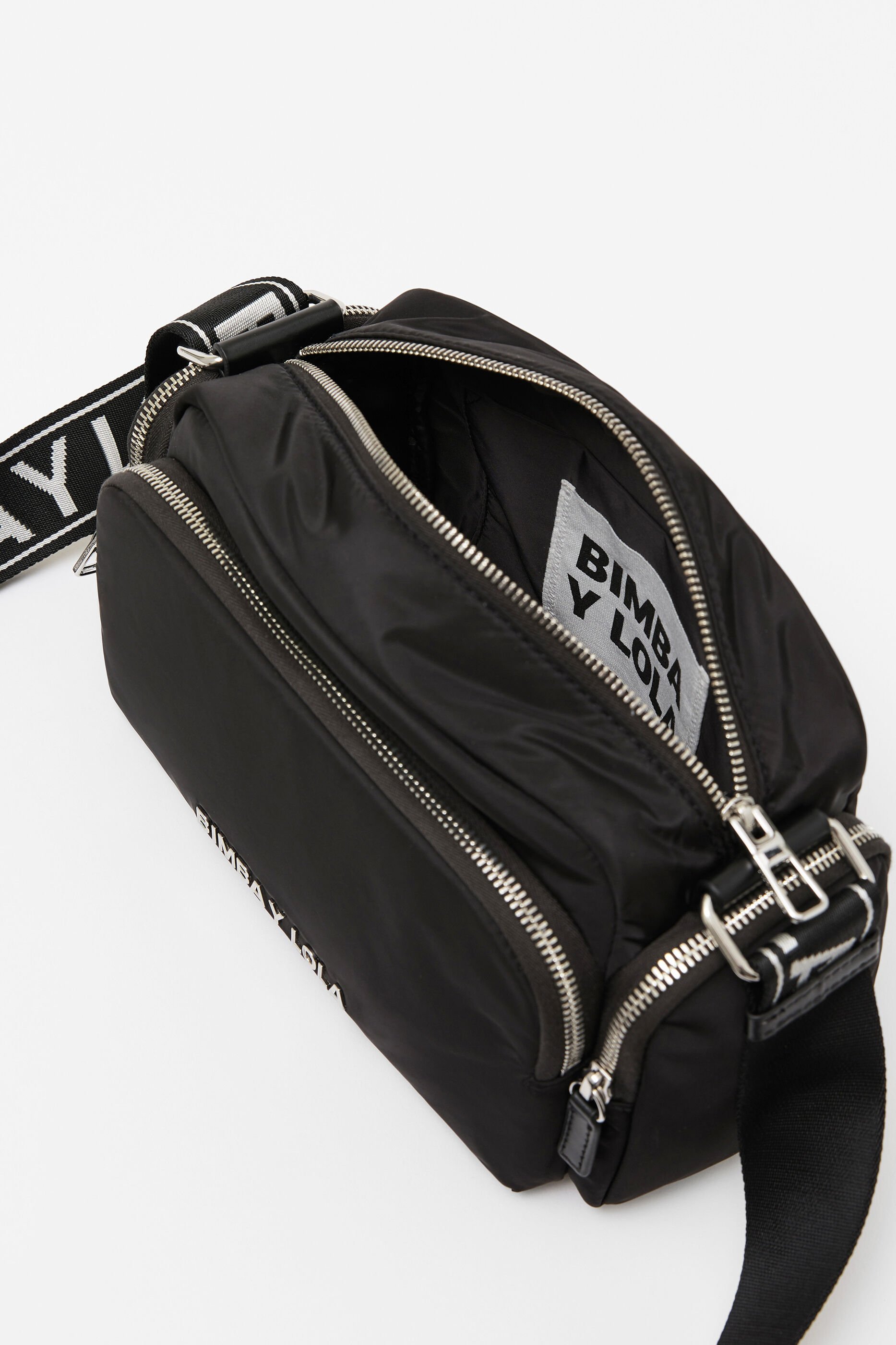 Bolso bandolera M nylon negro