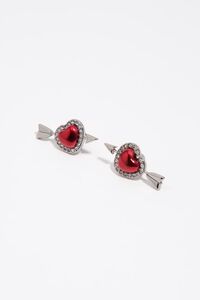 Pendientes coraz&oacute;n y flecha rojos