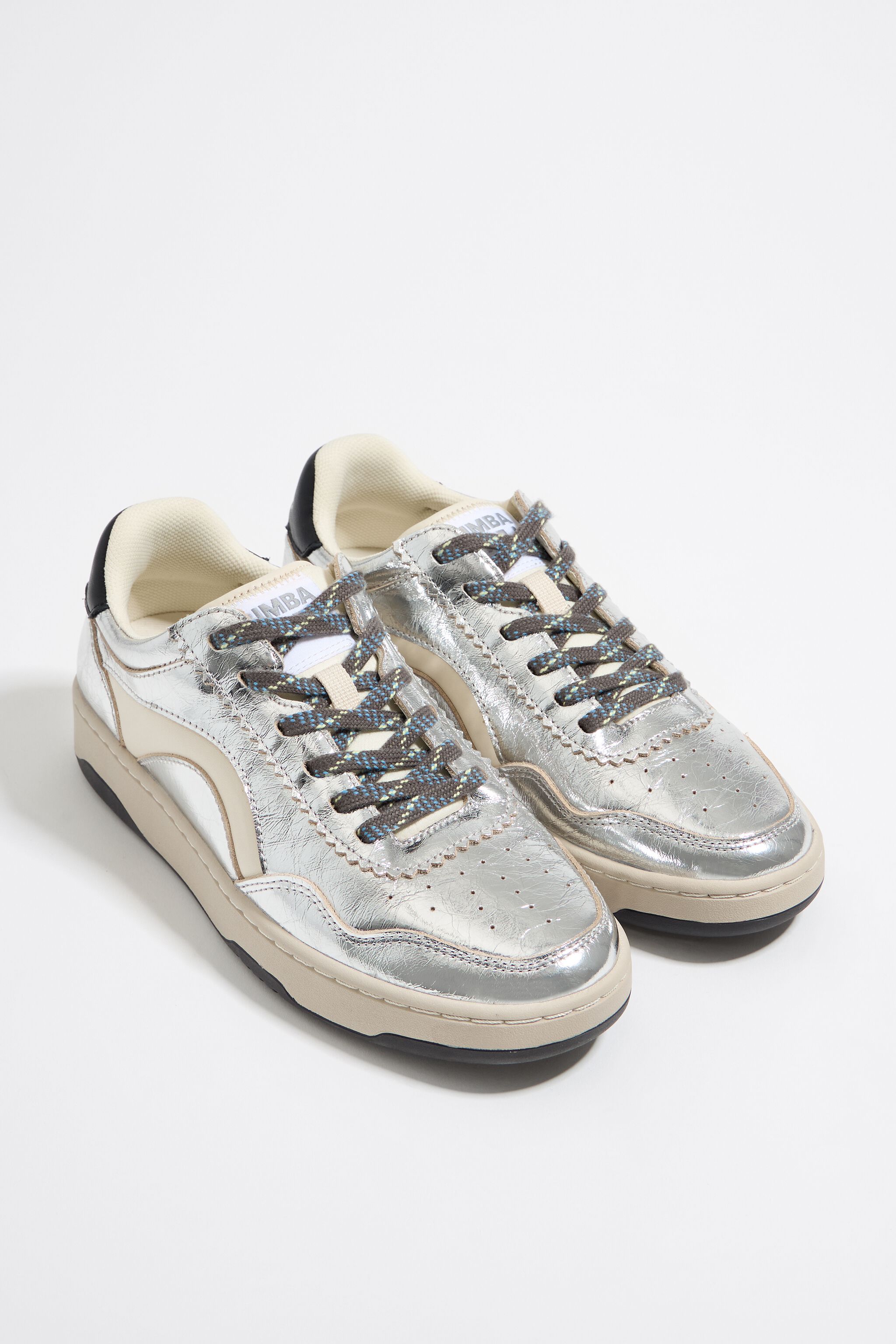 Deportiva cupsole piel plata