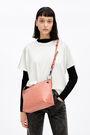 Bolso bandolera trapecio M piel coral Bolso bandolera trapecio M piel coral