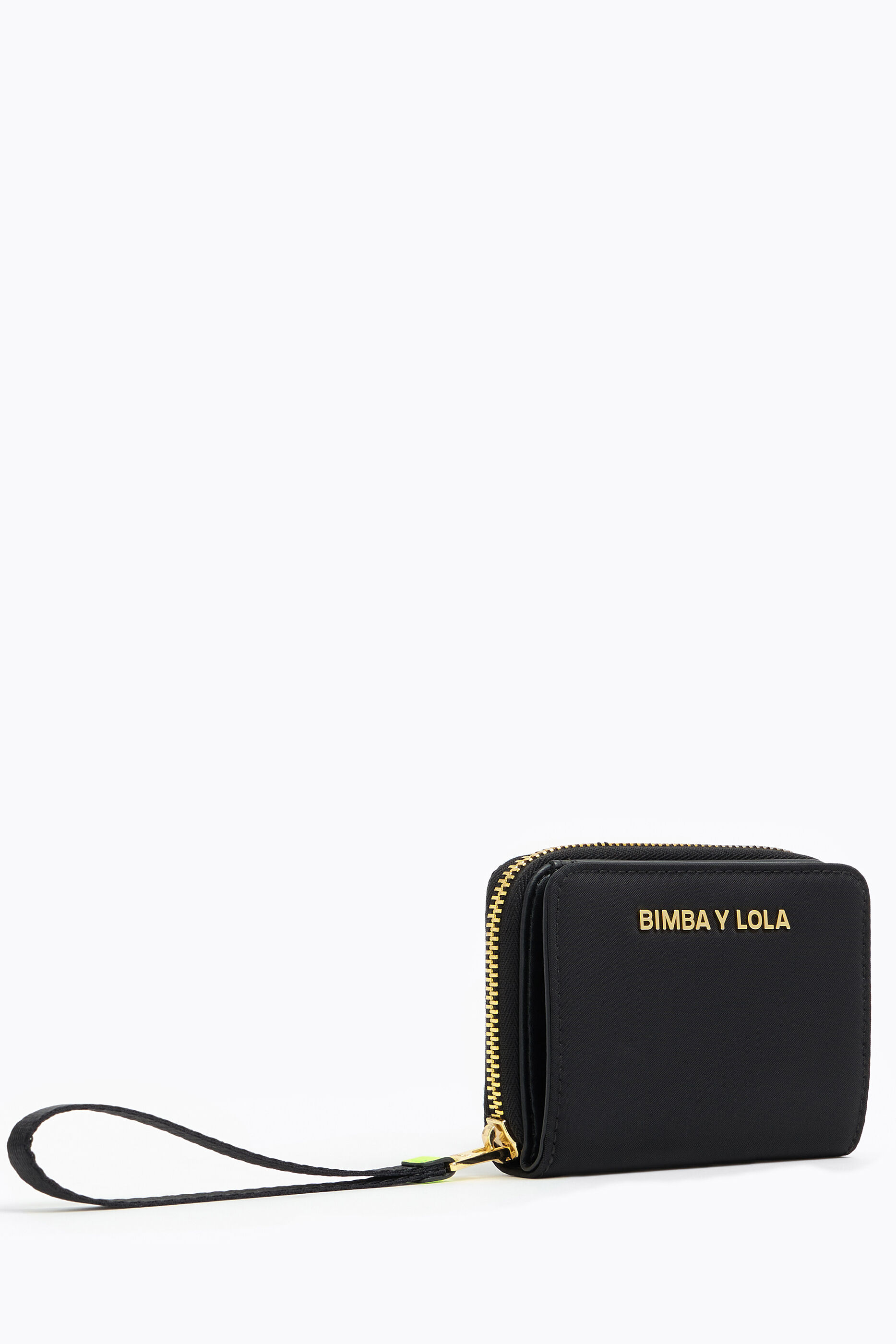 Cartera cuadrada nylon negra