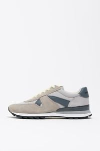 Deportiva t&eacute;cnica serraje y nylon 13 19 gris oscuro