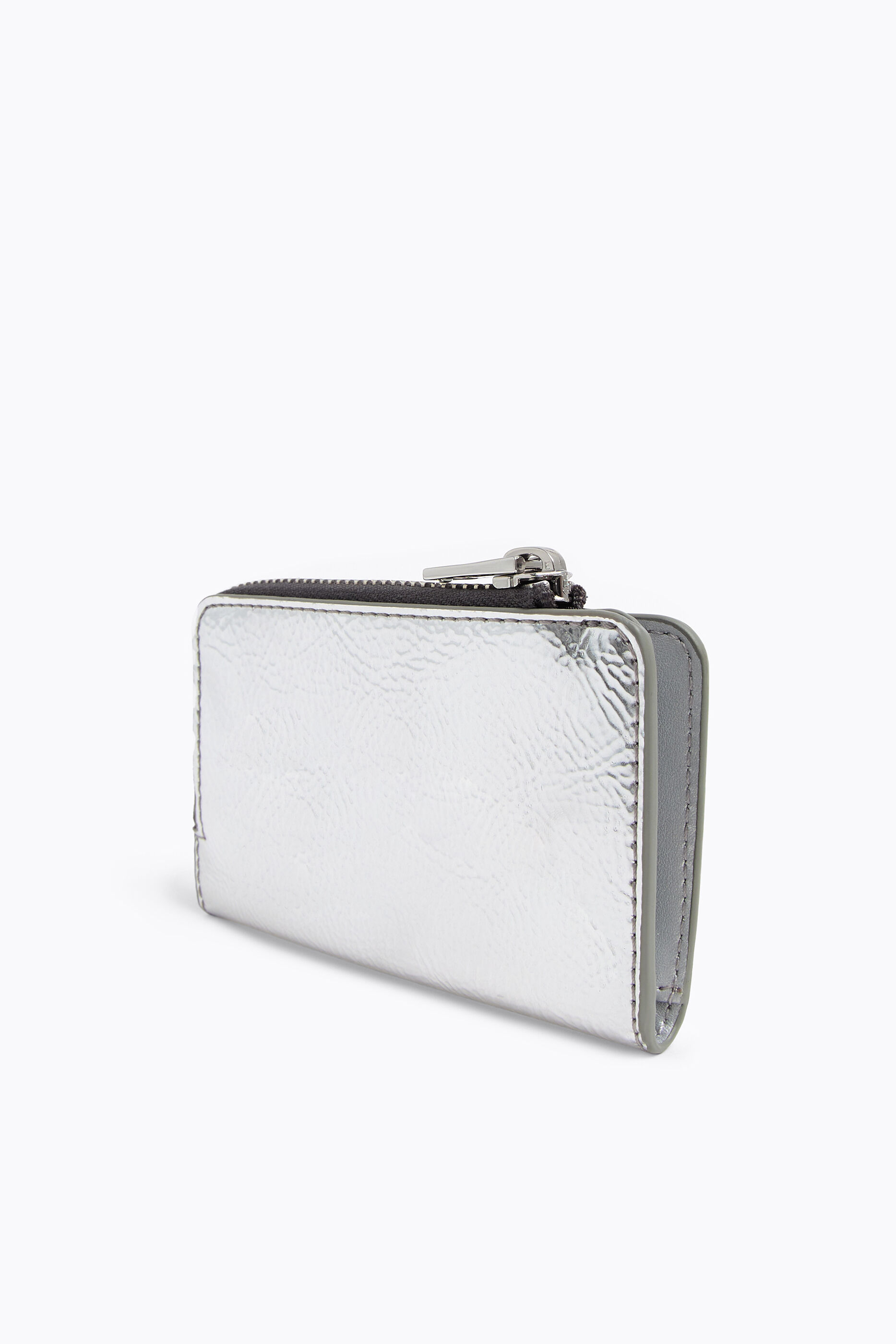 Monedero rectangular plateado
