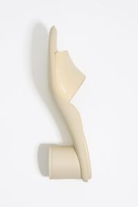 Sandalia tac&oacute;n piel blanco roto