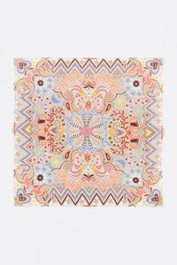 Pa&ntilde;uelo p&aacute;jaros y miniestampados beige