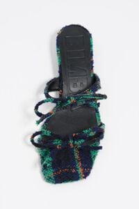 Sandalia tac&oacute;n bajo lazos