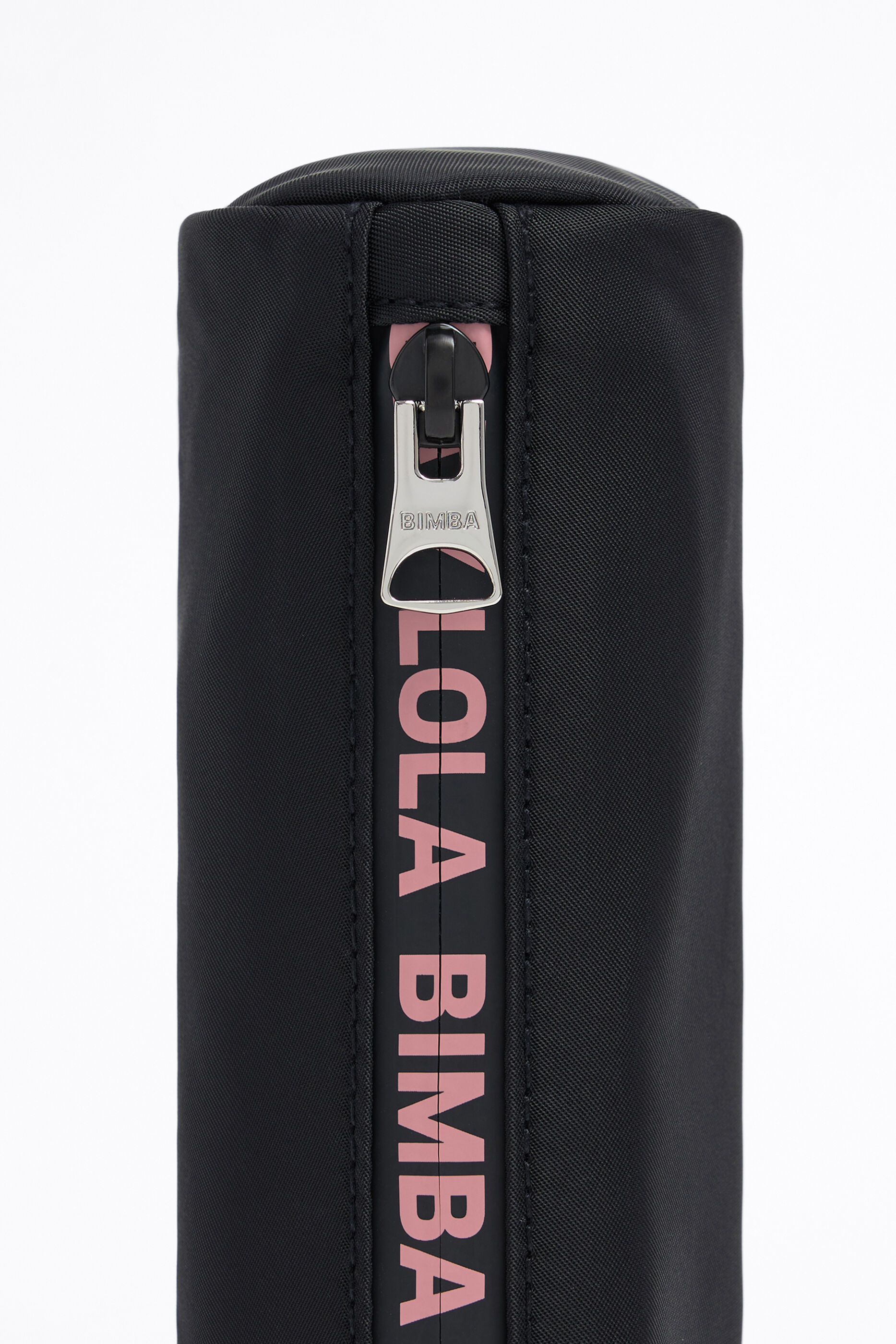 Estuche cilíndrico nylon negro