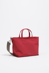 Bolso shopper mediano gabardina rojo oscuro