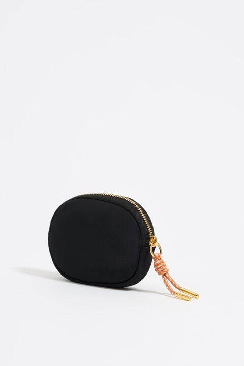 Monedero ovalado nylon negro Monedero ovalado nylon negro