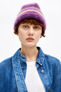 Gorro punto violeta rayas Gorro punto violeta rayas