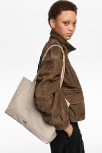 Bolso shopper Chihuahua gabardina arena