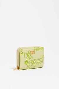 Cartera con solapa BIMBA logos verde pastel
