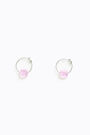 Pendientes pequeños aro cristal rosa Pendientes pequeños aro cristal rosa