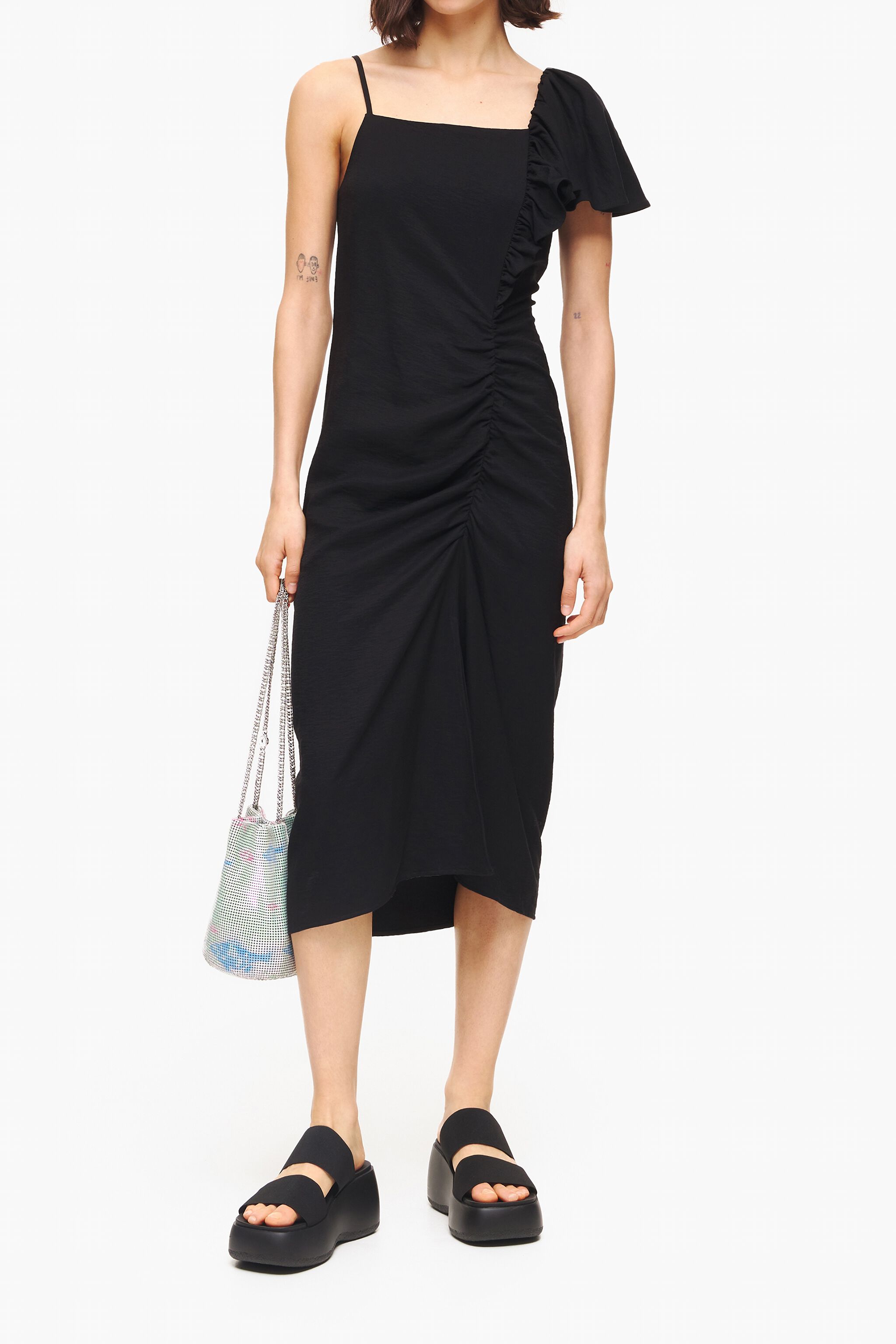 Vestido midi negro