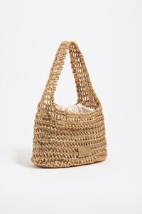 Bolso hobo mediano trenzado piel oro