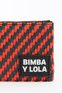 Monedero plano M trenzado rojo Monedero plano M trenzado rojo